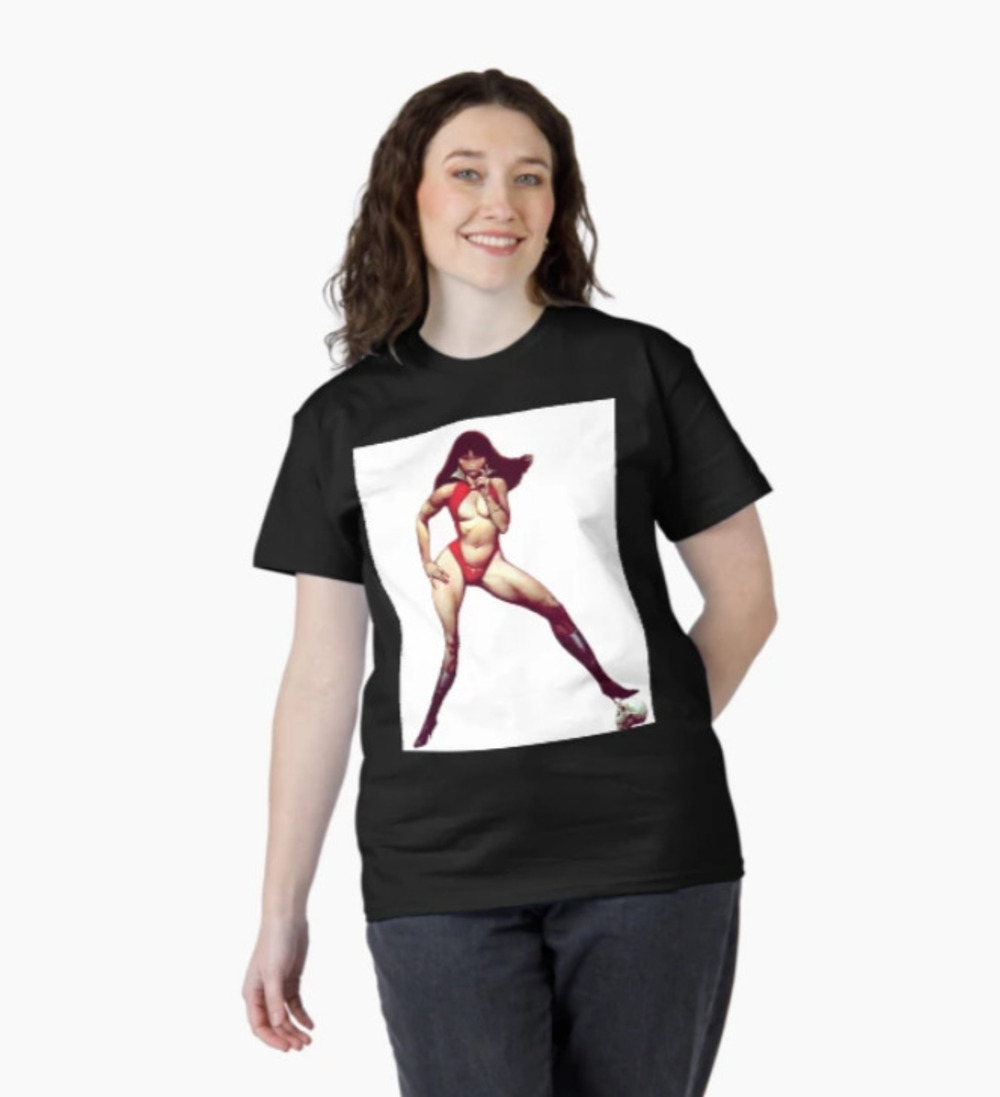 Vampirella Skull Classic T Shirt Black